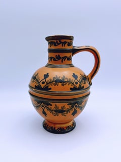 1930s Art Deco Hand-Painted Pitcher Vase by Egersund Faience, Norway