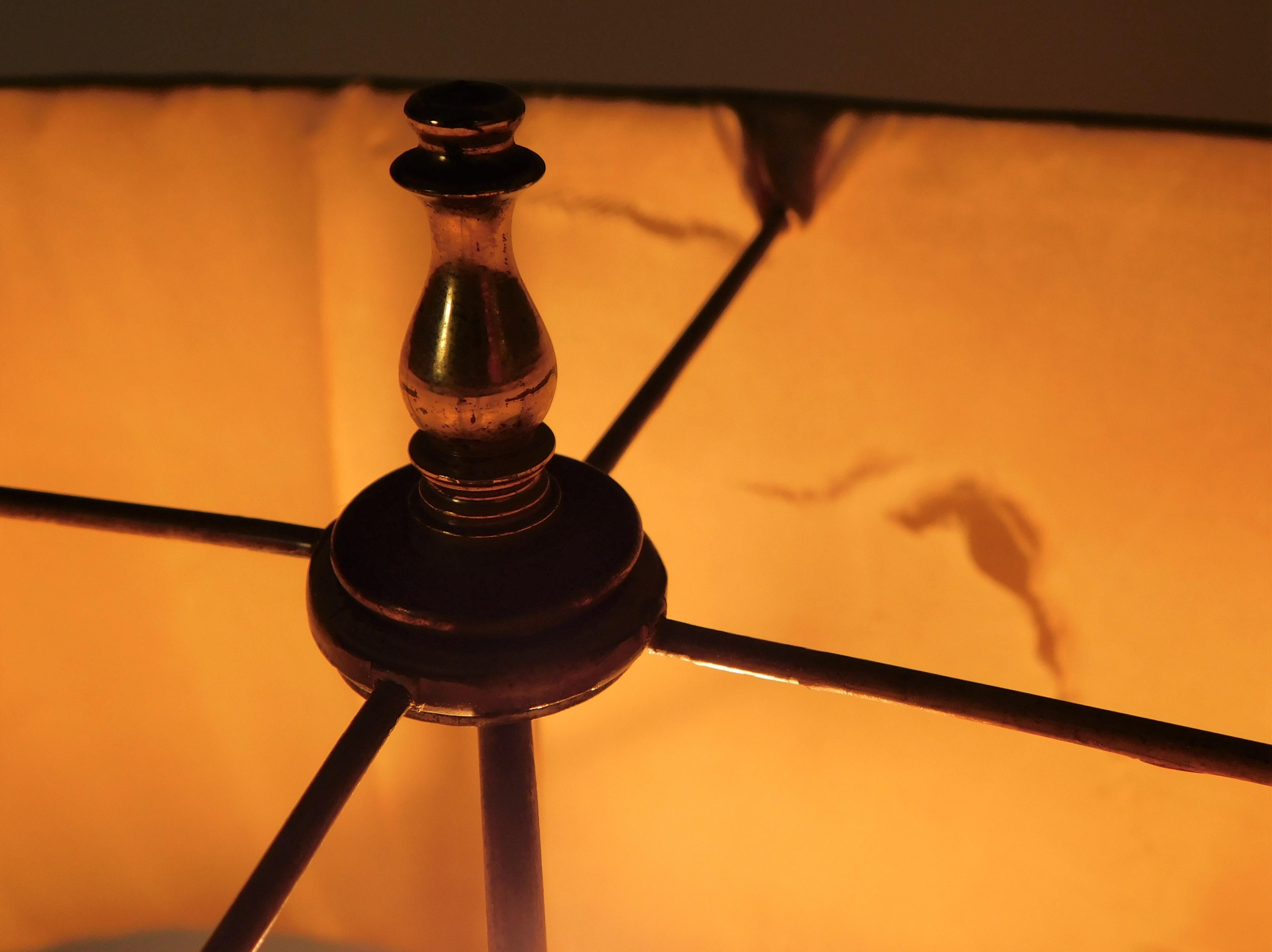 1930s Art Deco Harlequin Table Lamp with Red Girl Pixie Figures USA 12