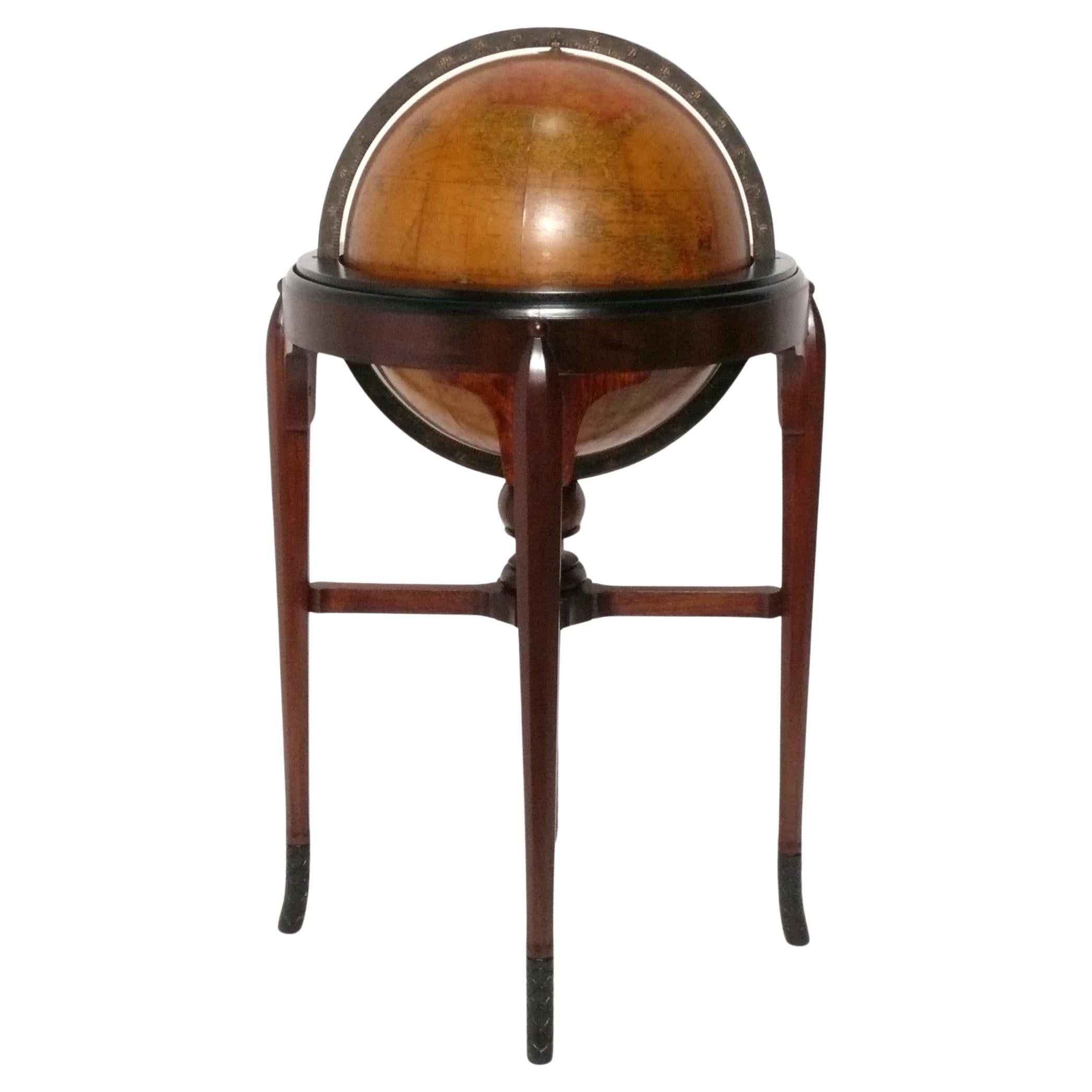 Globe terrestre de bibliothèque Art déco des années 1930 par Rand McNally en vente