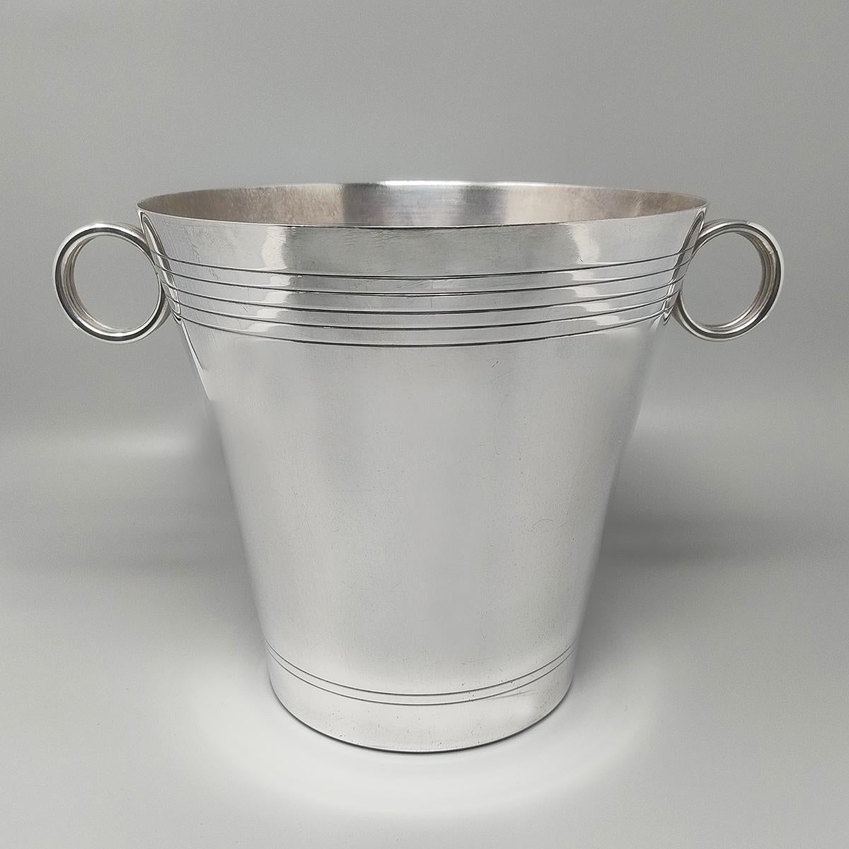 1930er Art Deco Eiskübel von Udner, versilbert, hergestellt in Frankreich (Art déco) im Angebot