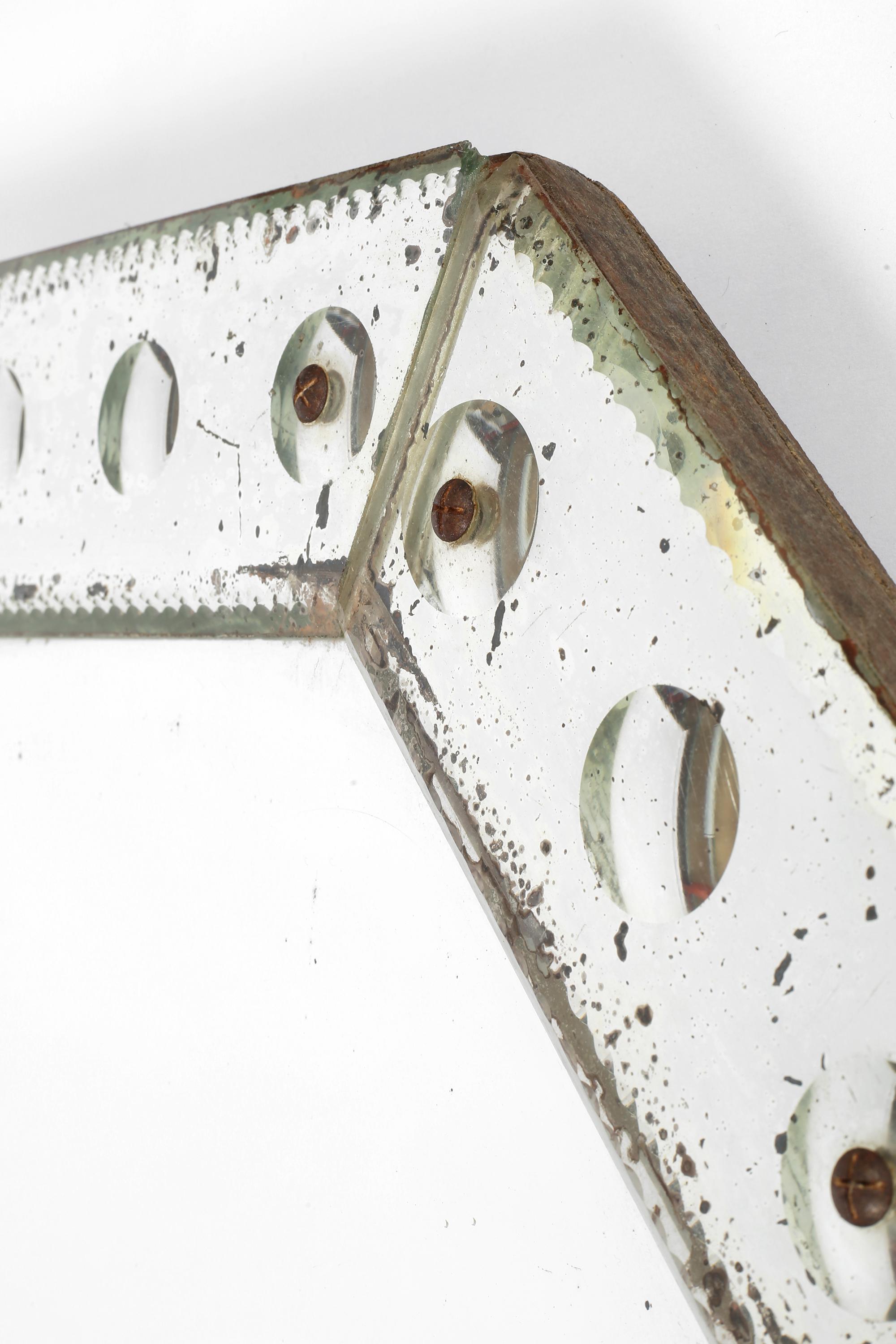 1930s Art Deco Italian Octagonal Venetian Wall Mirror en vente 6
