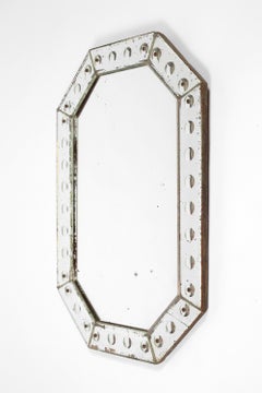 1930s Art Deco Italian Octagonal Venetian Wall Mirror