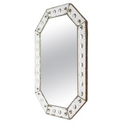 1930s Art Deco Italian Octagonal Venetian Wall Mirror