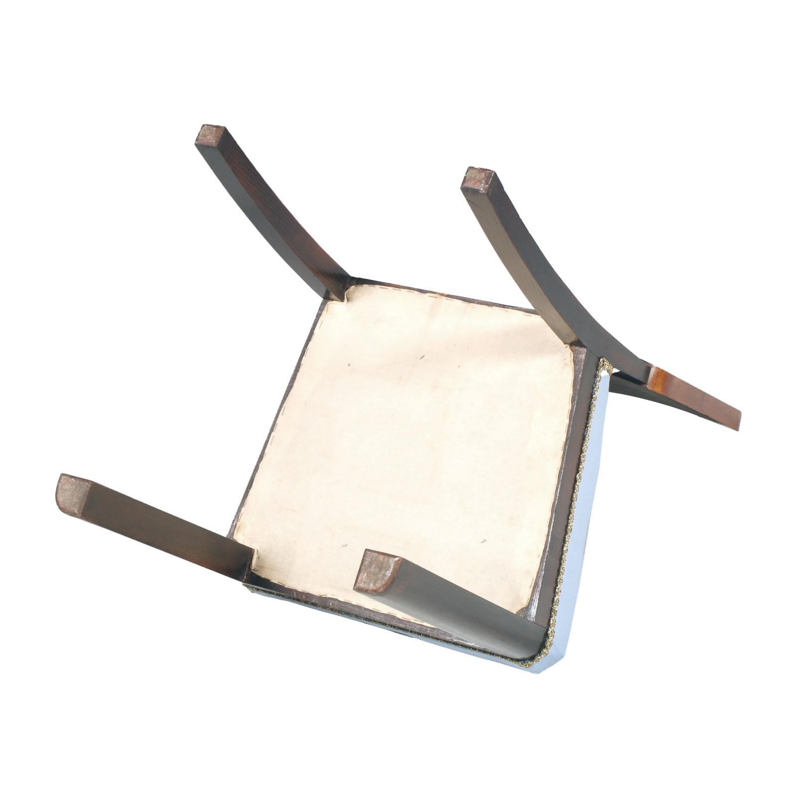 20th Century 1930s Art Deco Italian Side Chair by Borsani, Atelier di Varedo New Upholstered For Sale
