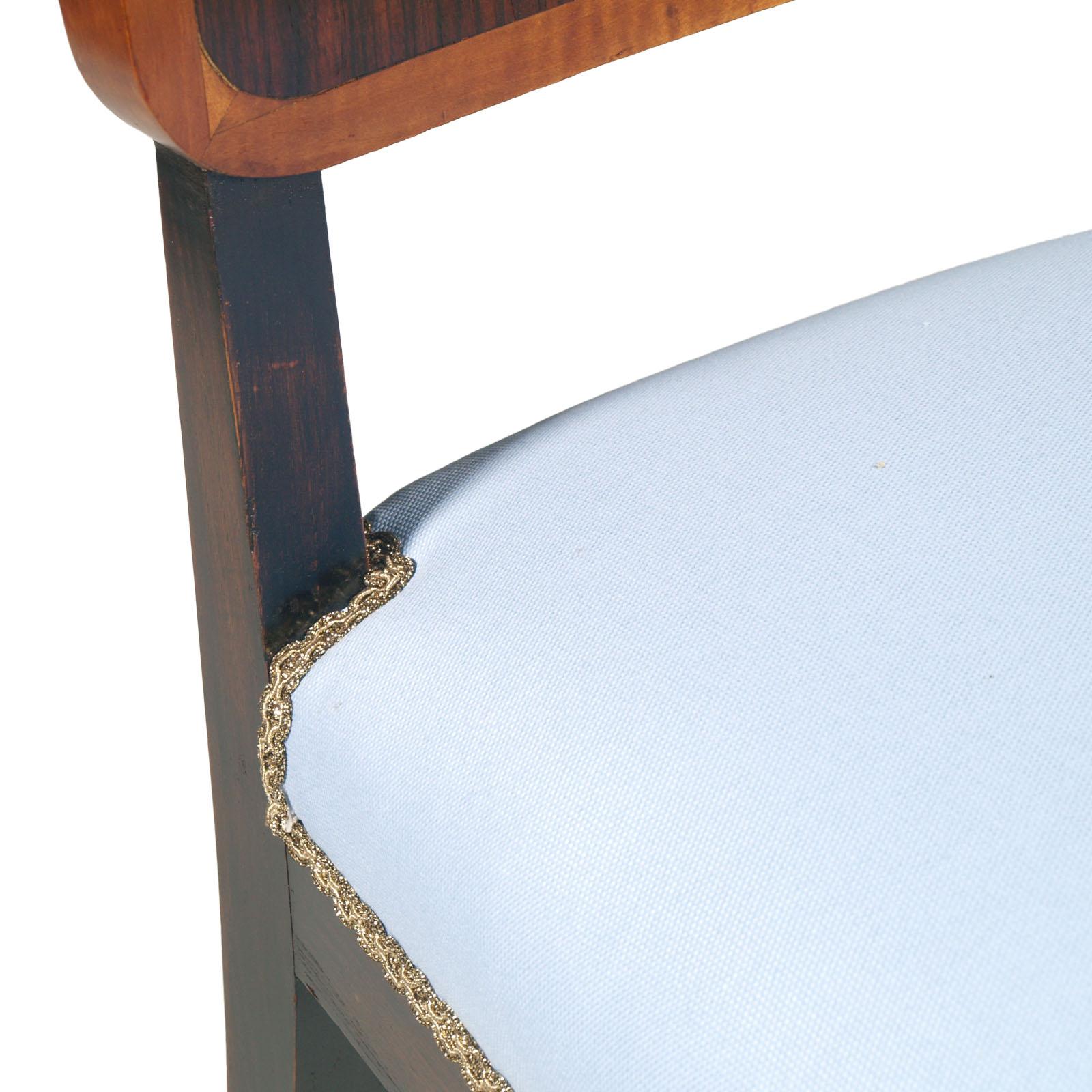 1930s Art Deco Italian Side Chair by Borsani, Atelier di Varedo New Upholstered  For Sale 1