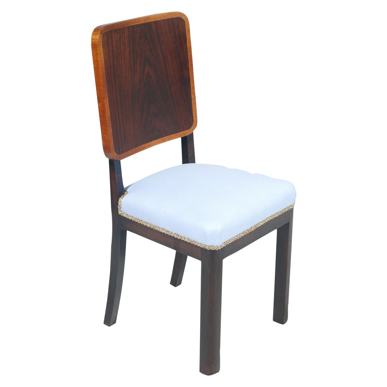 1930s Art Deco Italian Side Chair by Borsani, Atelier di Varedo New Upholstered 