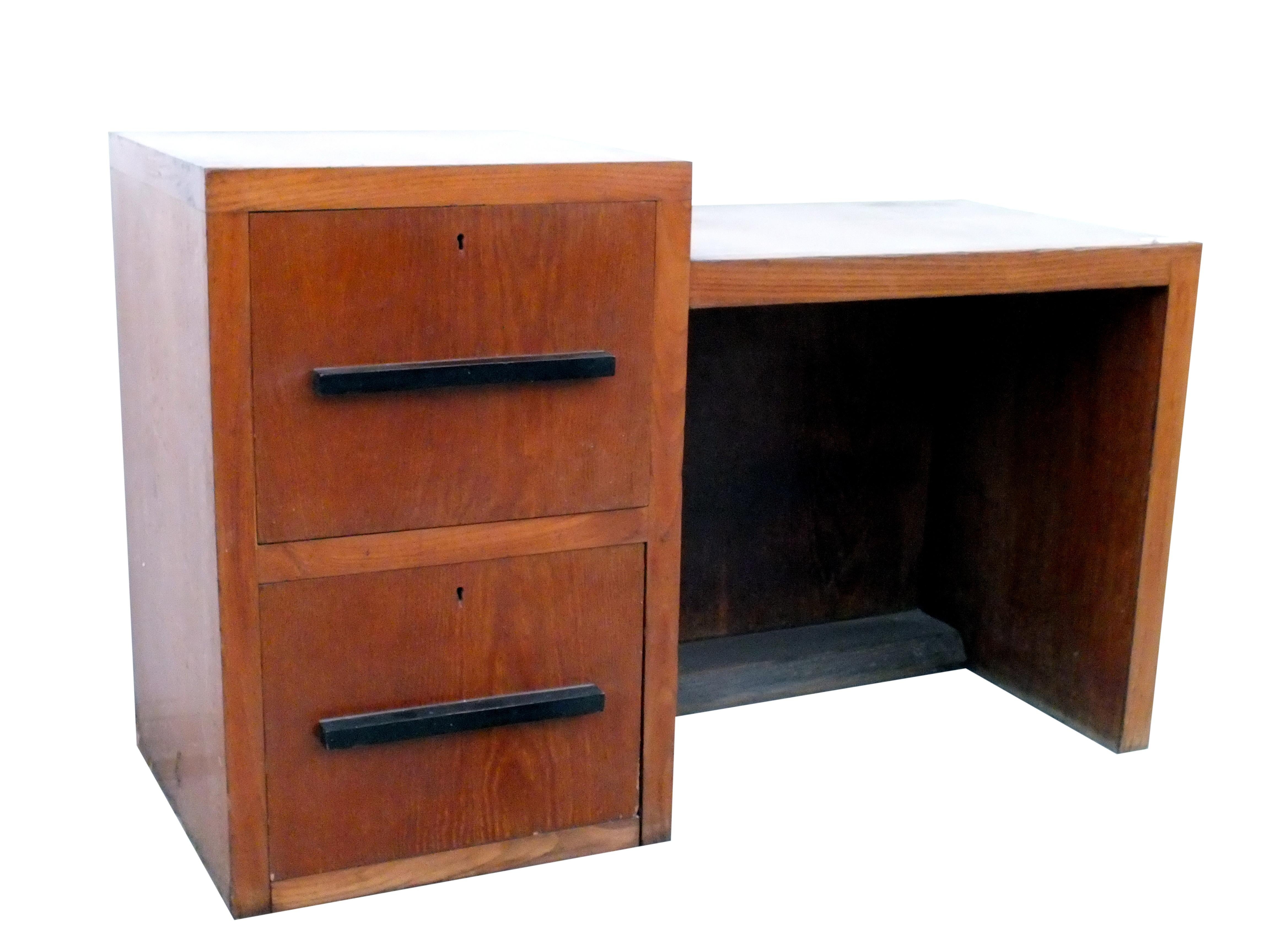 1930s Art Deco Italy in the Manner Pagano Attributed Writing Desk For Sale 4