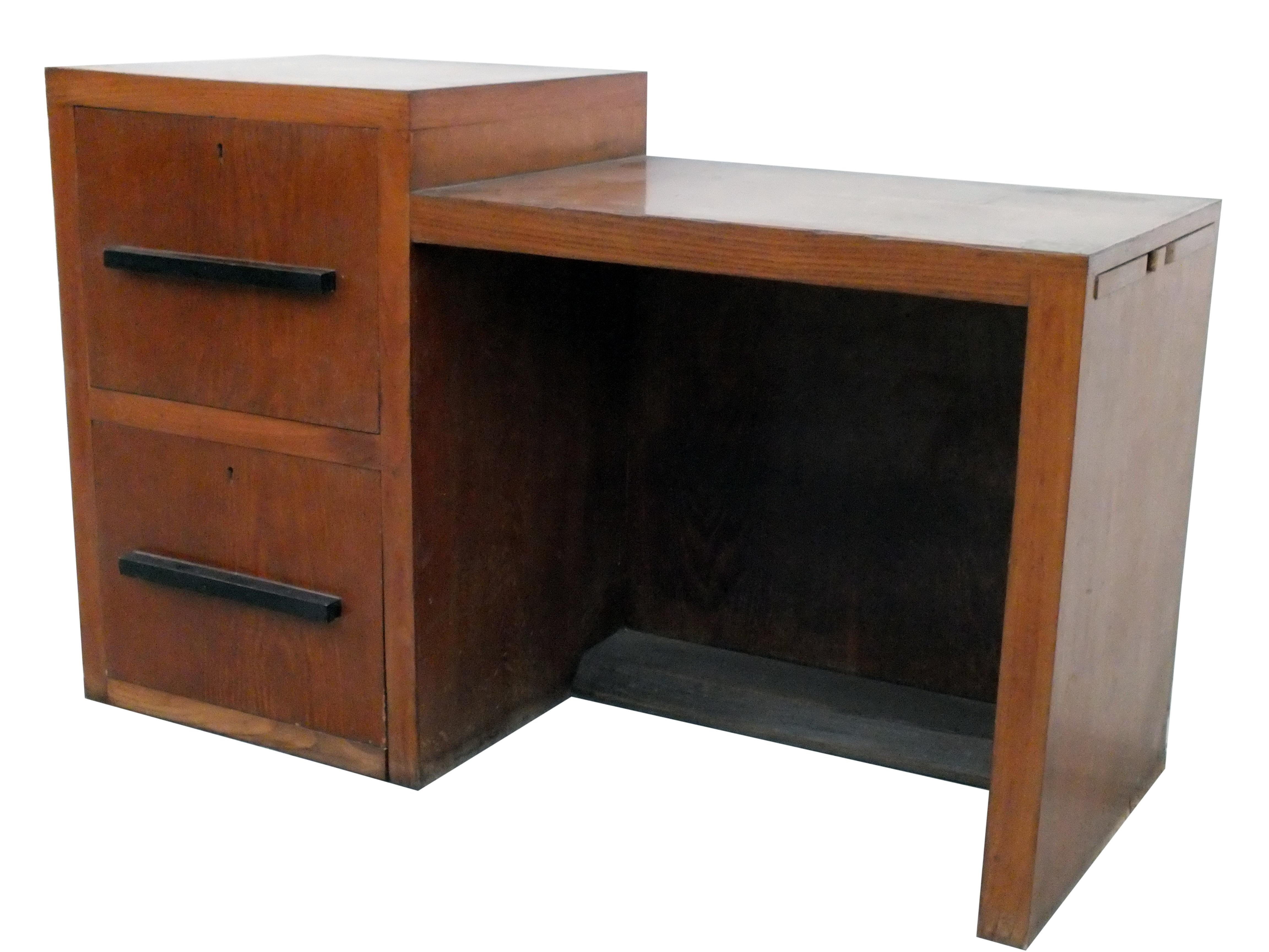 1930s Art Deco Italy in the Manner Pagano Attributed Writing Desk For Sale 3
