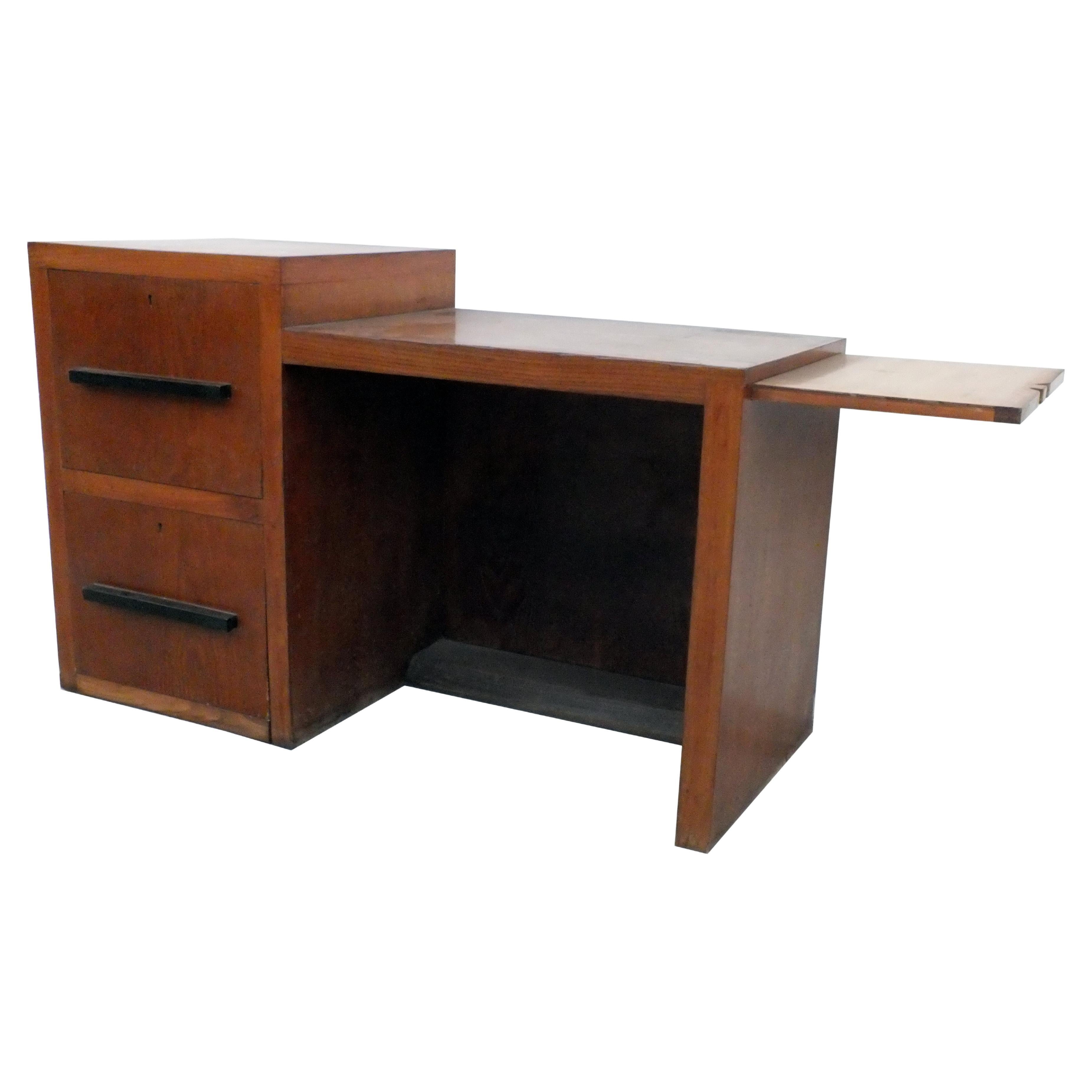 1930s Art Deco Italy in the Manner Pagano Attributed Writing Desk For Sale