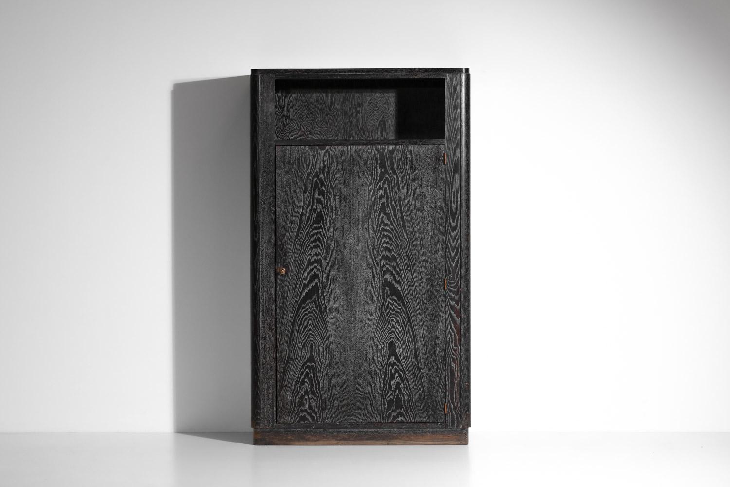 1930er Jahre Art Deco Schrank aus gekalktem Holz, Francisque Chaleyssin zugeschrieben im Angebot 6