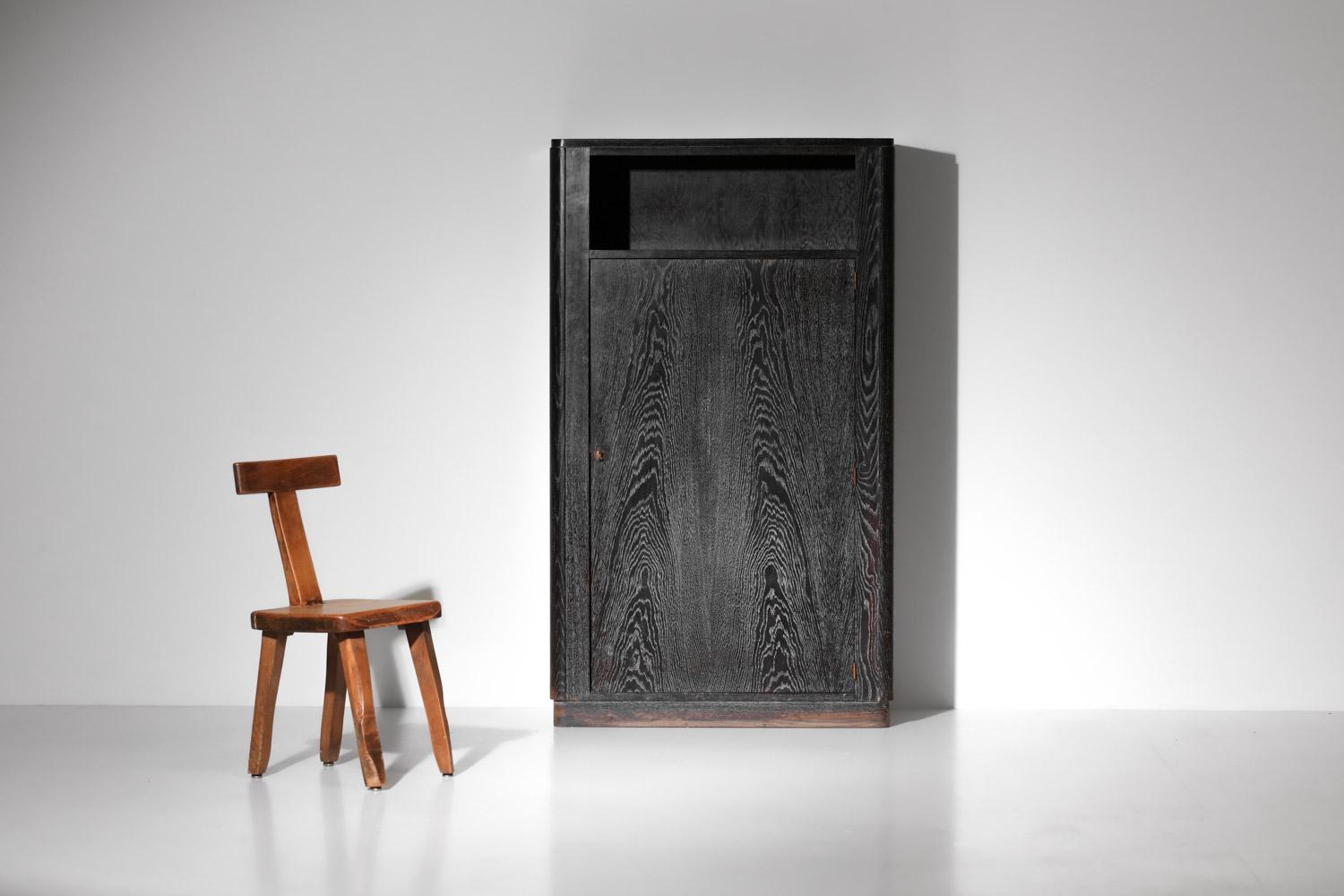 1930er Jahre Art Deco Schrank aus gekalktem Holz, Francisque Chaleyssin zugeschrieben im Angebot 8