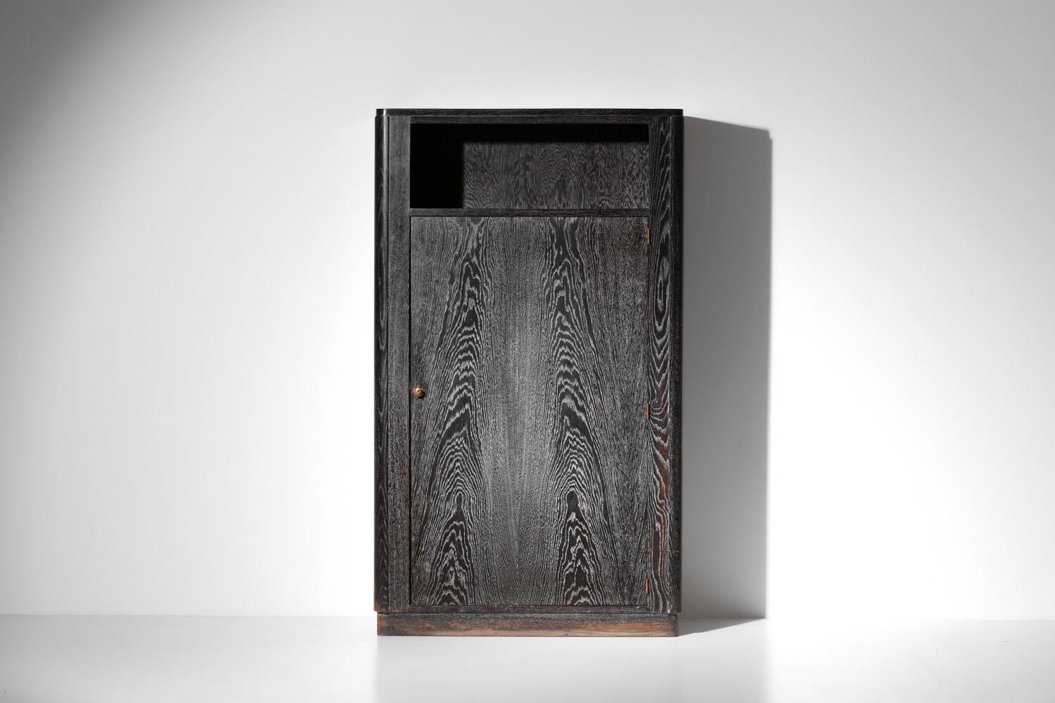 1930er Jahre Art Deco Schrank aus gekalktem Holz, Francisque Chaleyssin zugeschrieben im Angebot 11