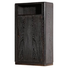 1930s Art Deco limed wood cabinet attributed to Francisque Chaleyssin