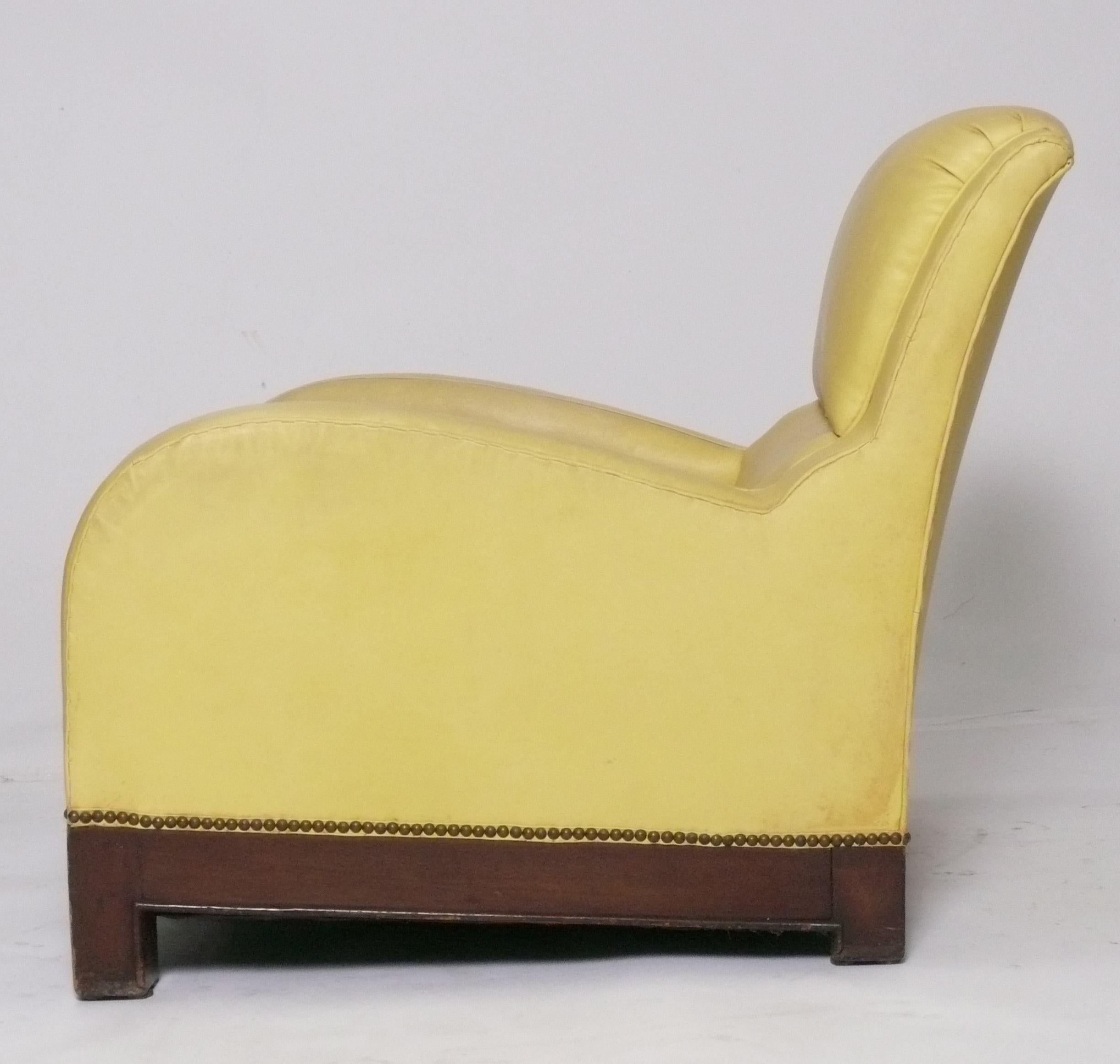 Art déco Chaise longue Art Déco des années 1930 Forme sculpturale Attribuée à Eugene Schoen Reuphols en vente