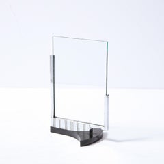 1930s Art Deco Machine Age Streamlined Channeled Chrome & Bakelite Picture Frame