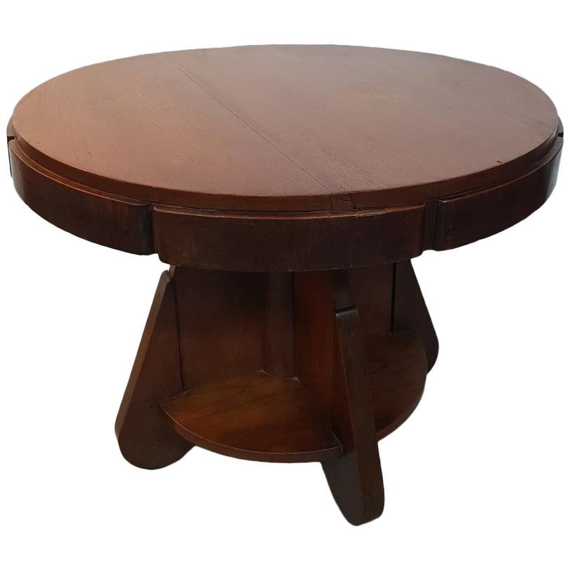 1930s Art Deco Mahogany Coffee Table Marked Deerns