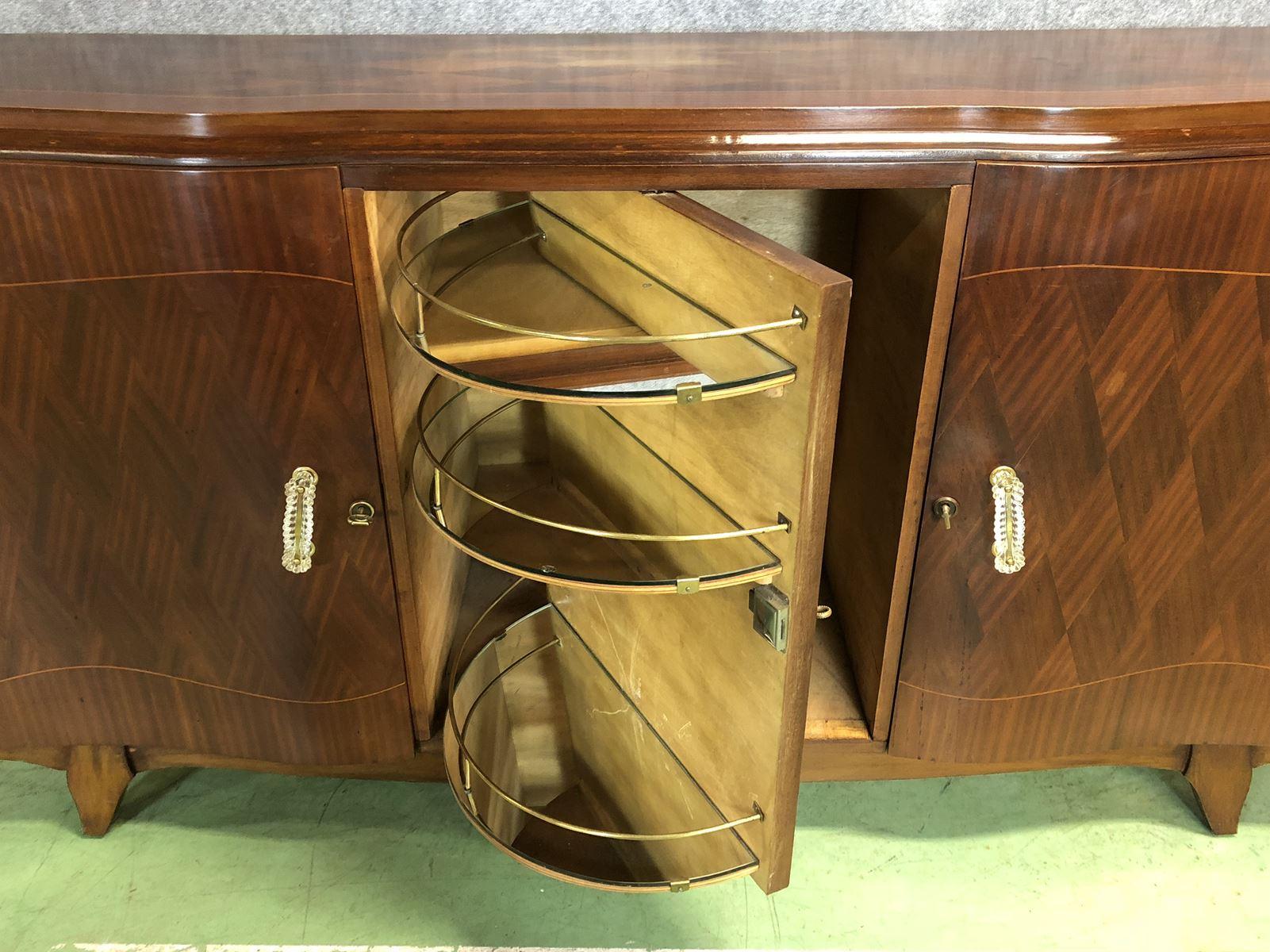 1930s Art Deco Mahogany Sideboard In Good Condition For Sale In Lannebert, FR