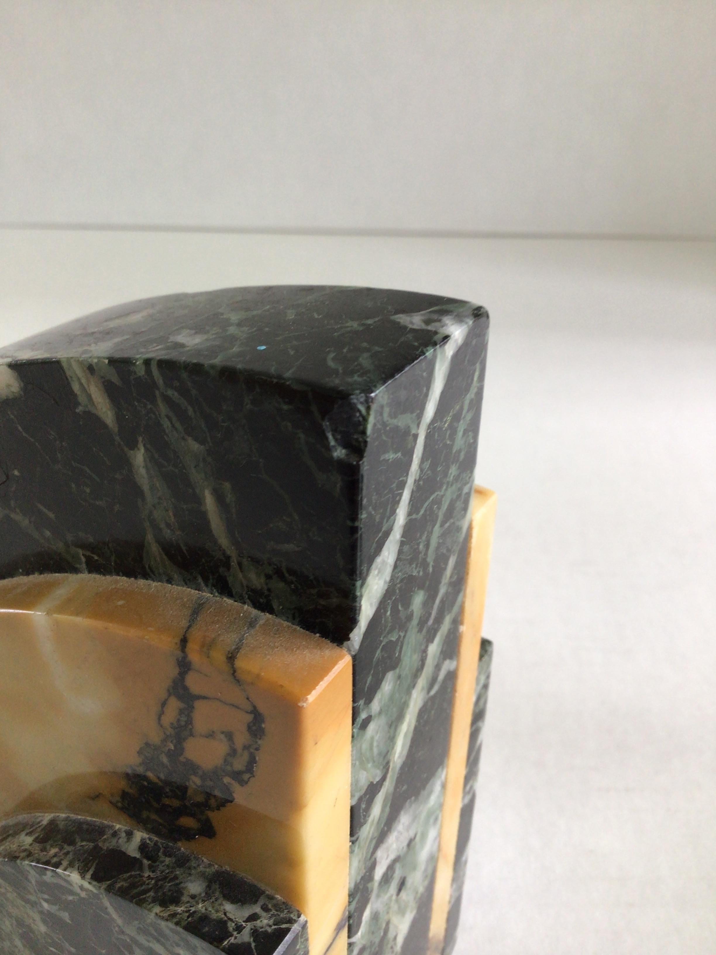 1930s Art Deco Marble Bookends For Sale 3