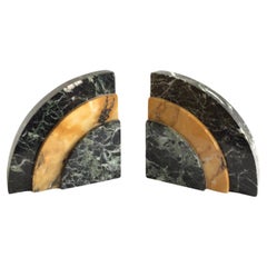 1930s Art Deco Marble Bookends
