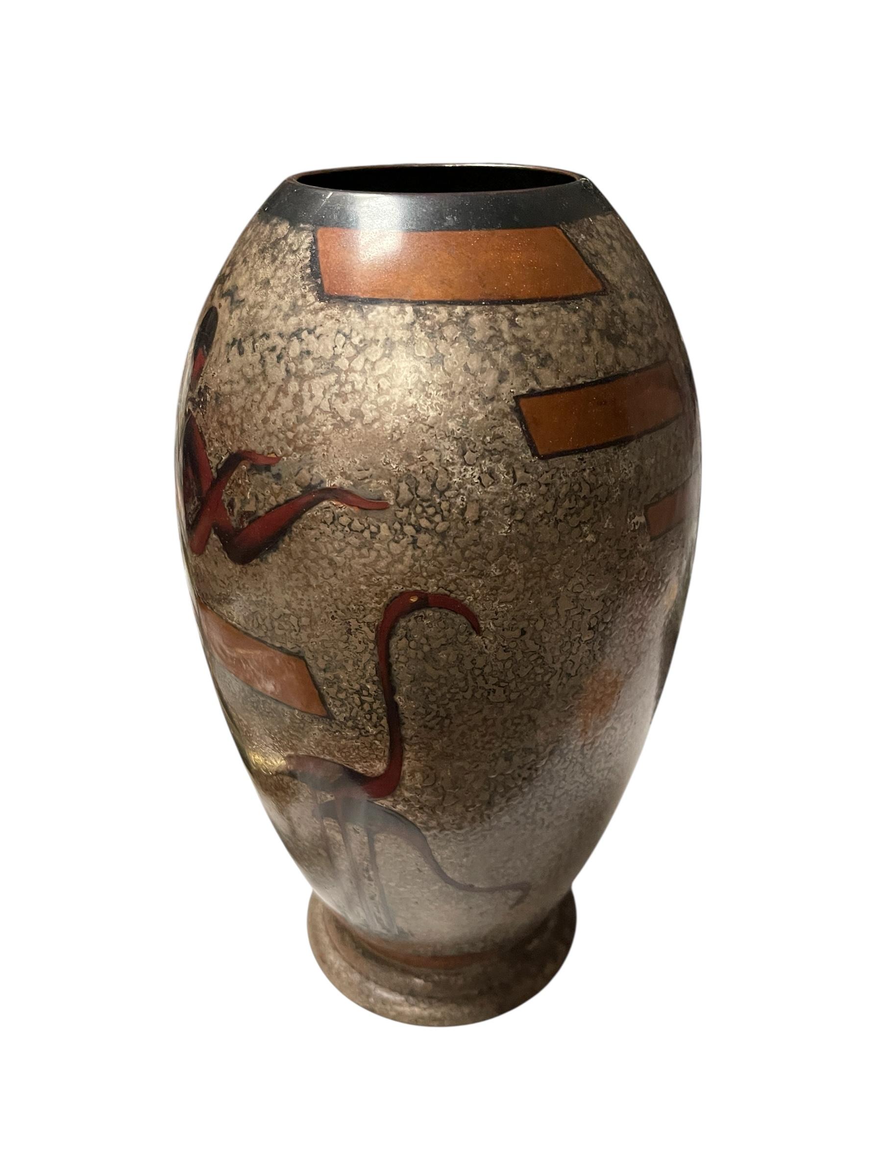 Metallo Vaso in metallo Art Deco del 1930 di WMF in vendita