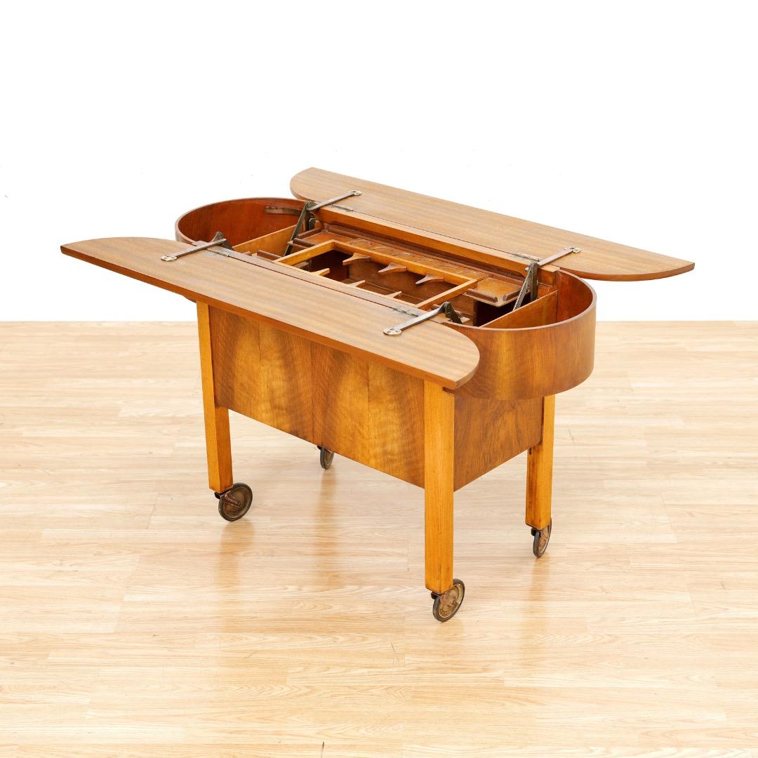 1930s Art Deco Metamorphic Cocktail Wagon Bar Cart by Besway en venta 7