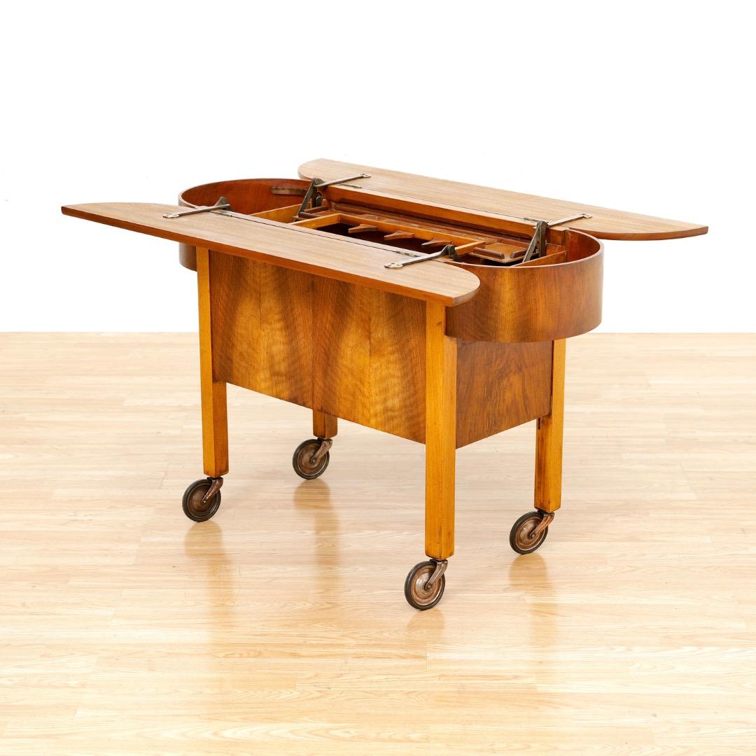 1930s Art Deco Metamorphic Cocktail Wagon Bar Cart by Besway en Bueno estado para la venta en Los Angeles, CA