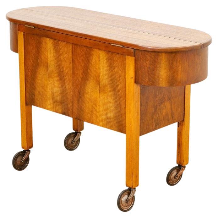 1930s Art Deco Metamorphic Cocktail Wagon Bar Cart by Besway