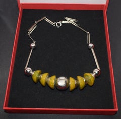 1930s Art Deco Modernist Necklace by Jakob Bengel