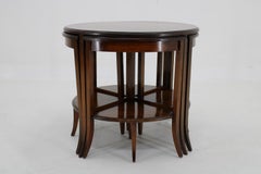 1930s Art Deco Nesting tables in Walnut , Czechoslovakia