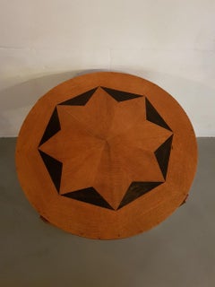 1930s Art Deco Oak Side Table and the Top is Inlaid with Macassar