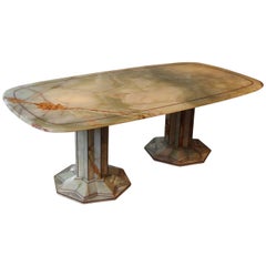 1930s Art Deco Onyx Dining Table 1930s Art Deco Onyx Dining Table