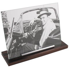 1930s Art Deco Picture Photo Frame Wood and Chrome