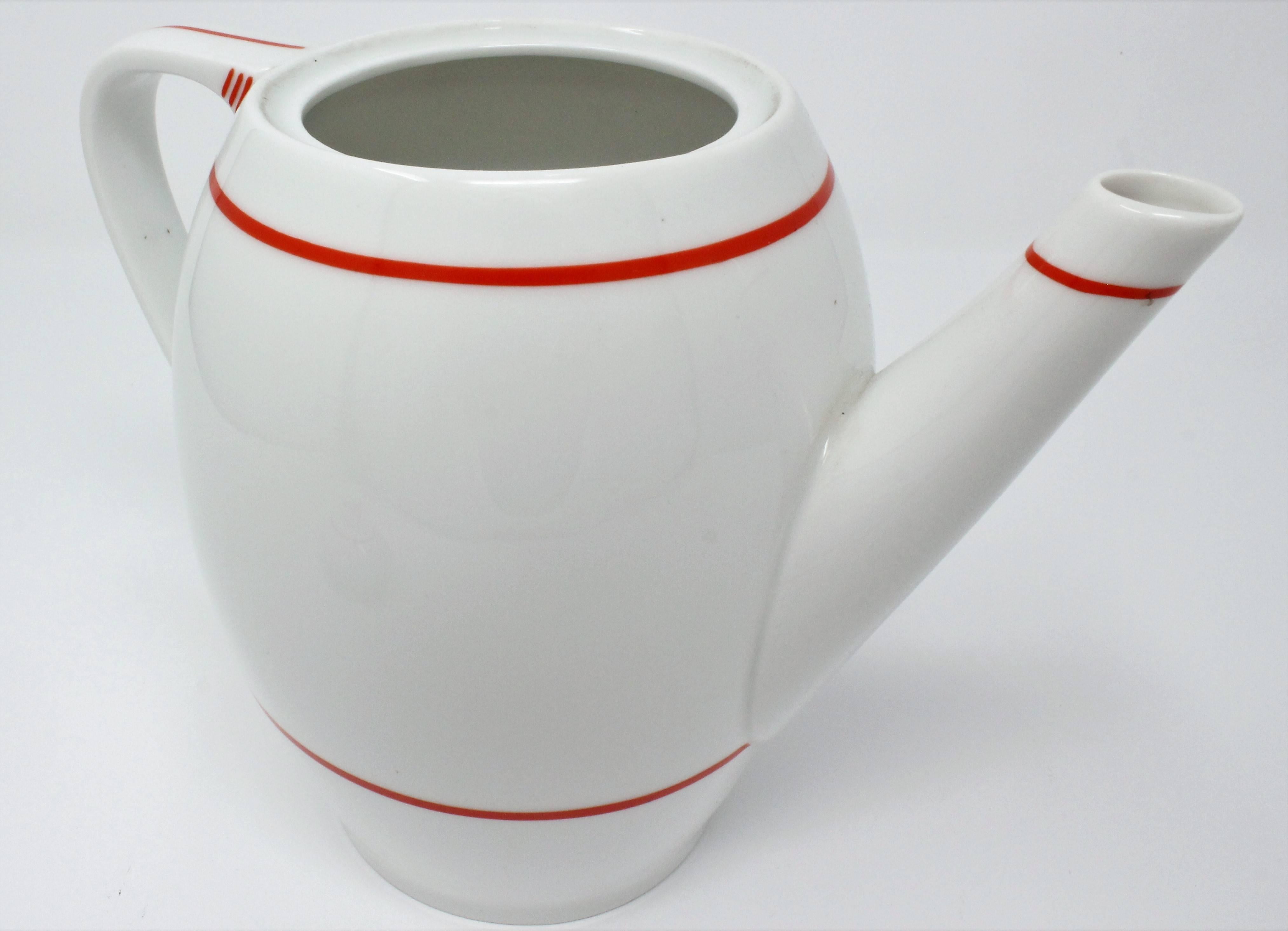 1930s Art Deco Porcelain Haas & Czjzek Teapot For Sale 2