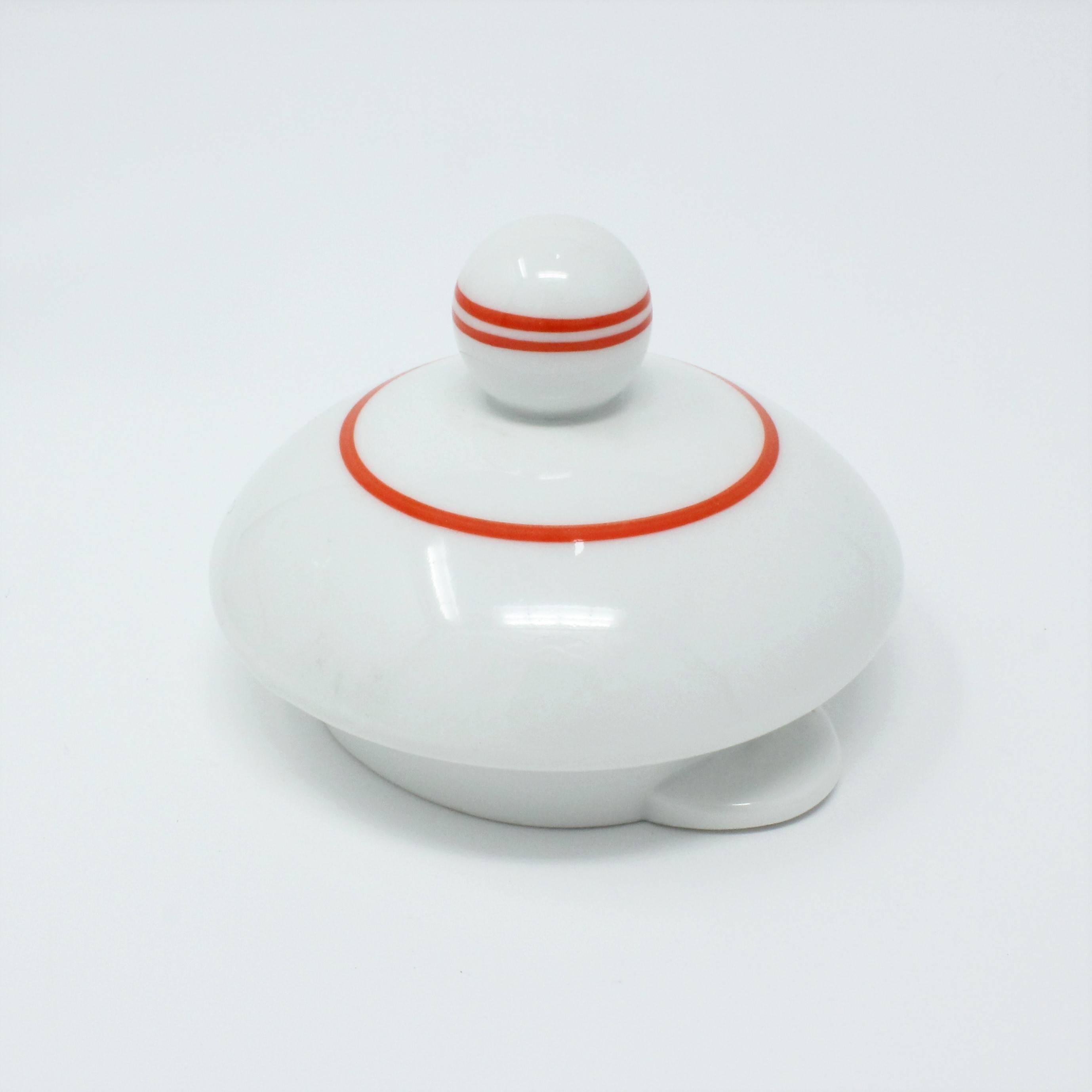 1930s Art Deco Porcelain Haas & Czjzek Teapot For Sale 3