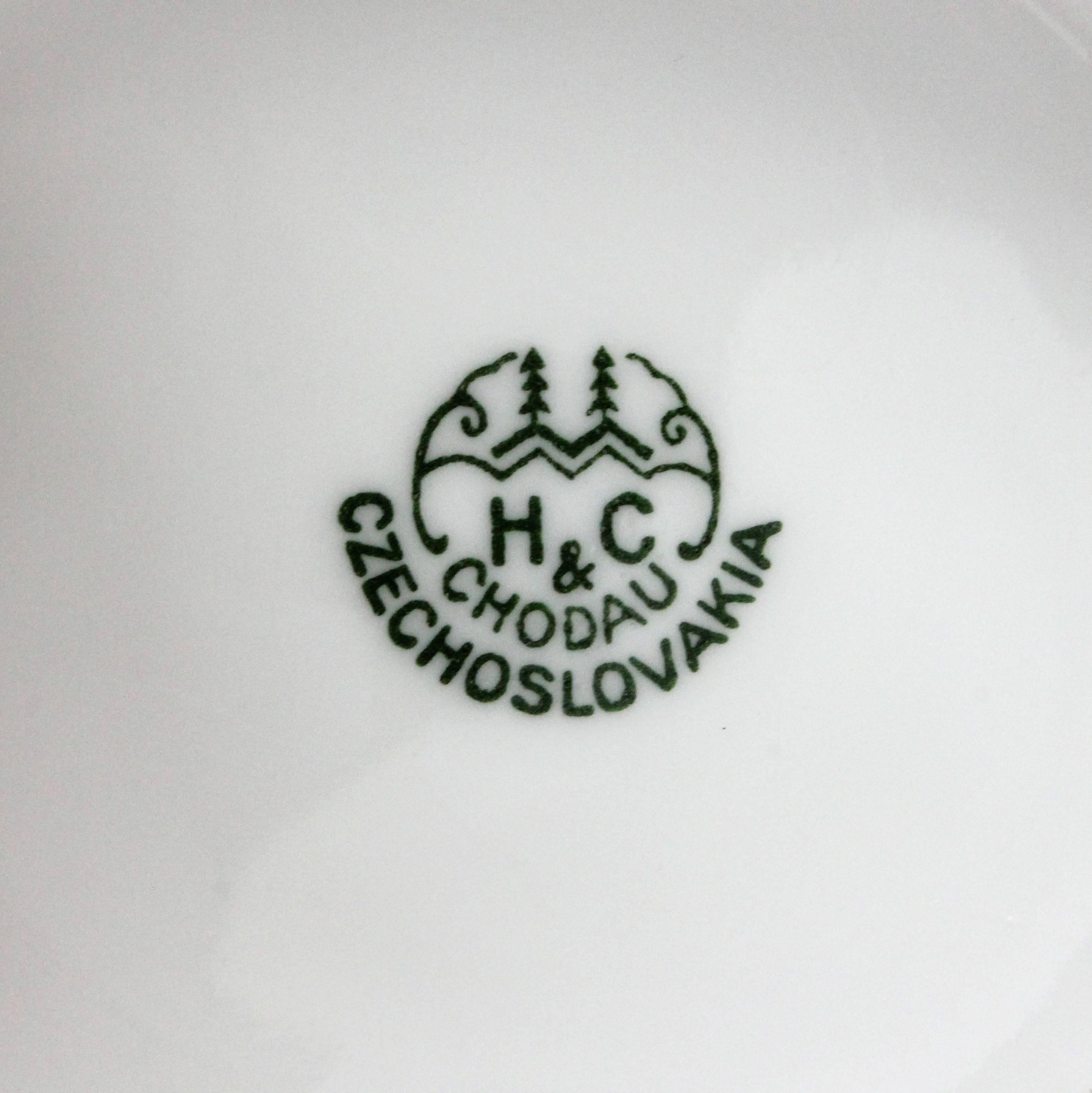 Théière Haas & Czjzek en porcelaine Art Déco des années 1930 en vente 6