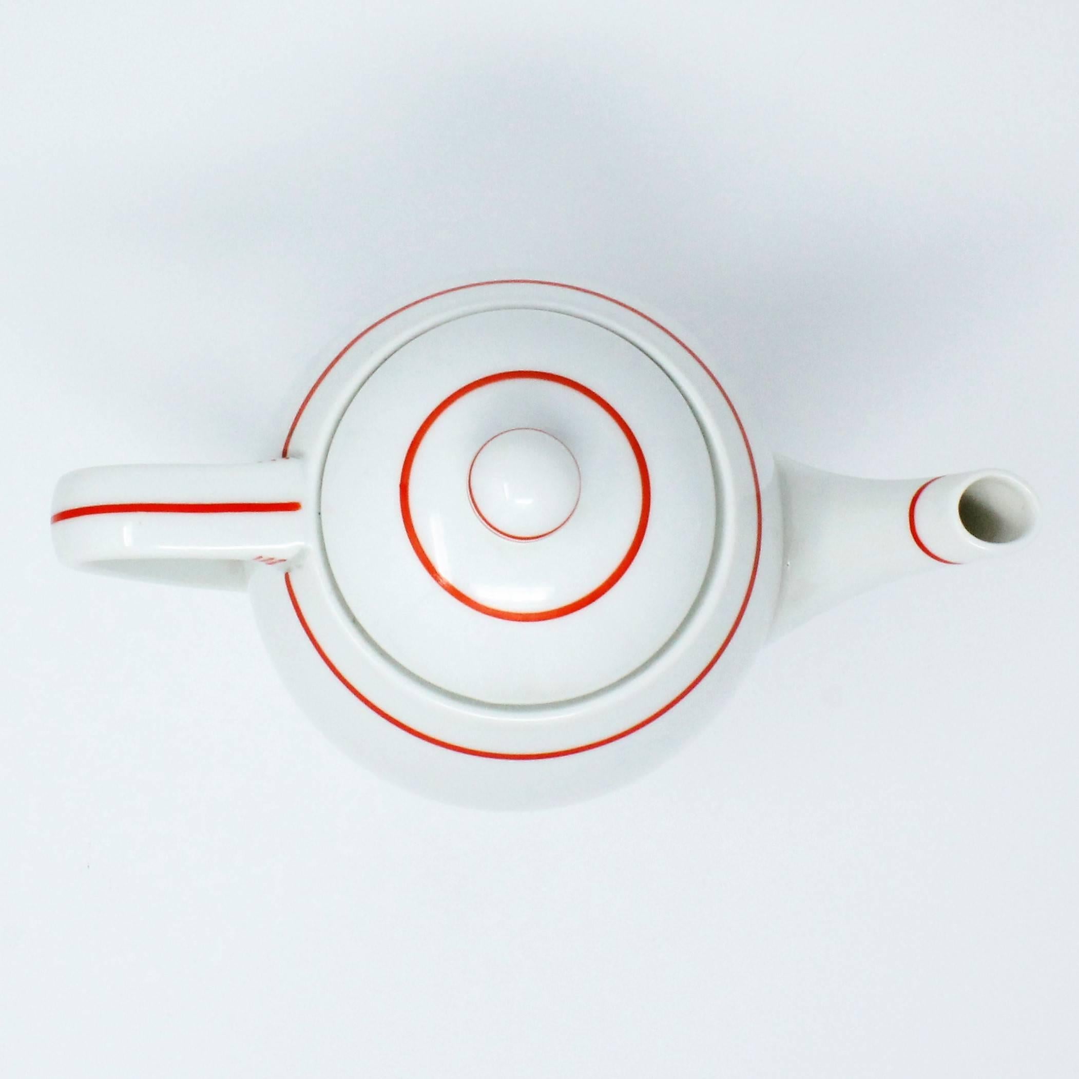 1930s Art Deco Porcelain Haas & Czjzek Teapot For Sale 1