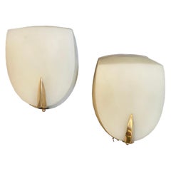 1930s Art Deco Rationalist Italian Wall Sconces in the Manner of Giò Ponti