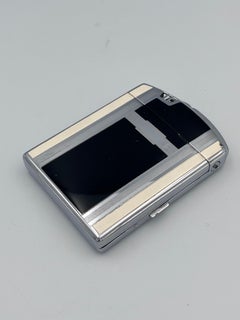 1930s Art Deco Ronson Twenty Cigarette Case Lighter Combo w Original Flint Brush