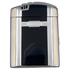 1930s Art Deco Ronson Twenty Cigarette Case Lighter Combo w Original Flint Brush
