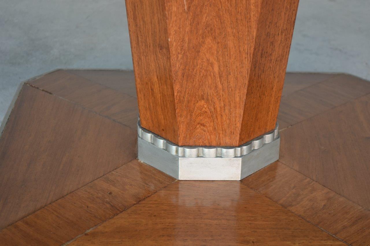Quadratischer Rosenholz-Sockeltisch im Art-déco-Stil aus den 1930er Jahren im Angebot 4