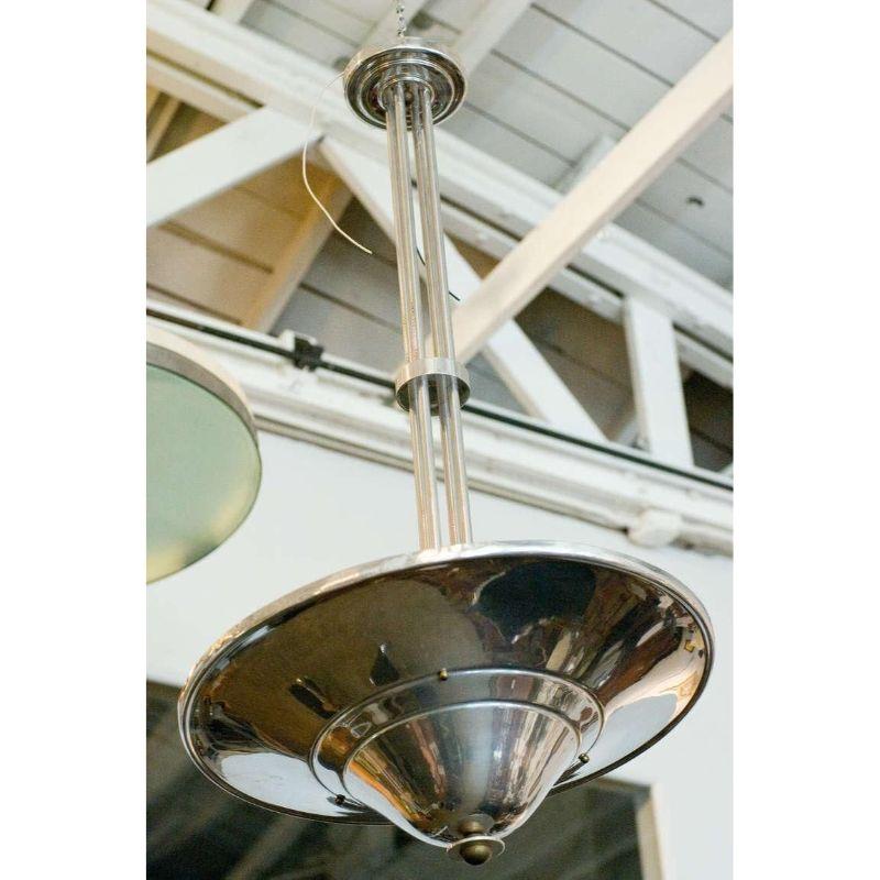 Mid-20th Century 1930s Art Deco Saucer Ceiling Pendant Lamp Multiples available For Sale