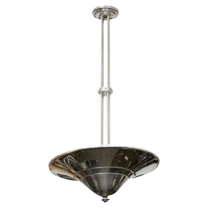 1930s Art Deco Saucer Ceiling Pendant Lamp Multiples available For Sale