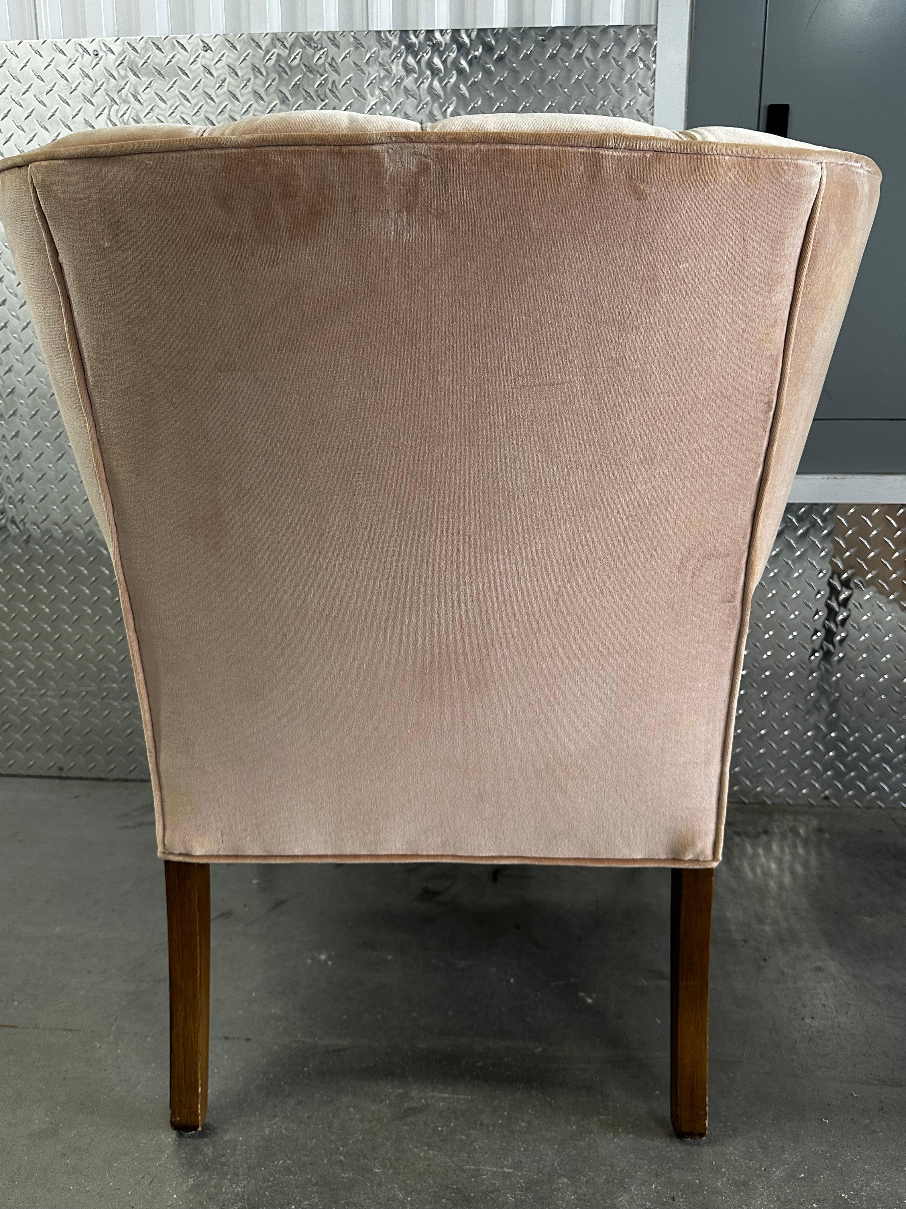 1930s Art Deco Sculptural Pink Velvet Paul Follot Style Arm Chairs, Set of 2 For Sale 7