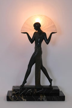 1930s Art Deco Sculpture Espana Dancer by Raymonde Guerbe for Max Le Verrier