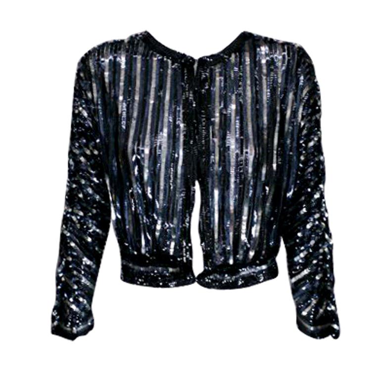 Sequin Evening Jacket - 116 For Sale on 1stDibs | sequin jackets for  evening wear, sequin evening jackets