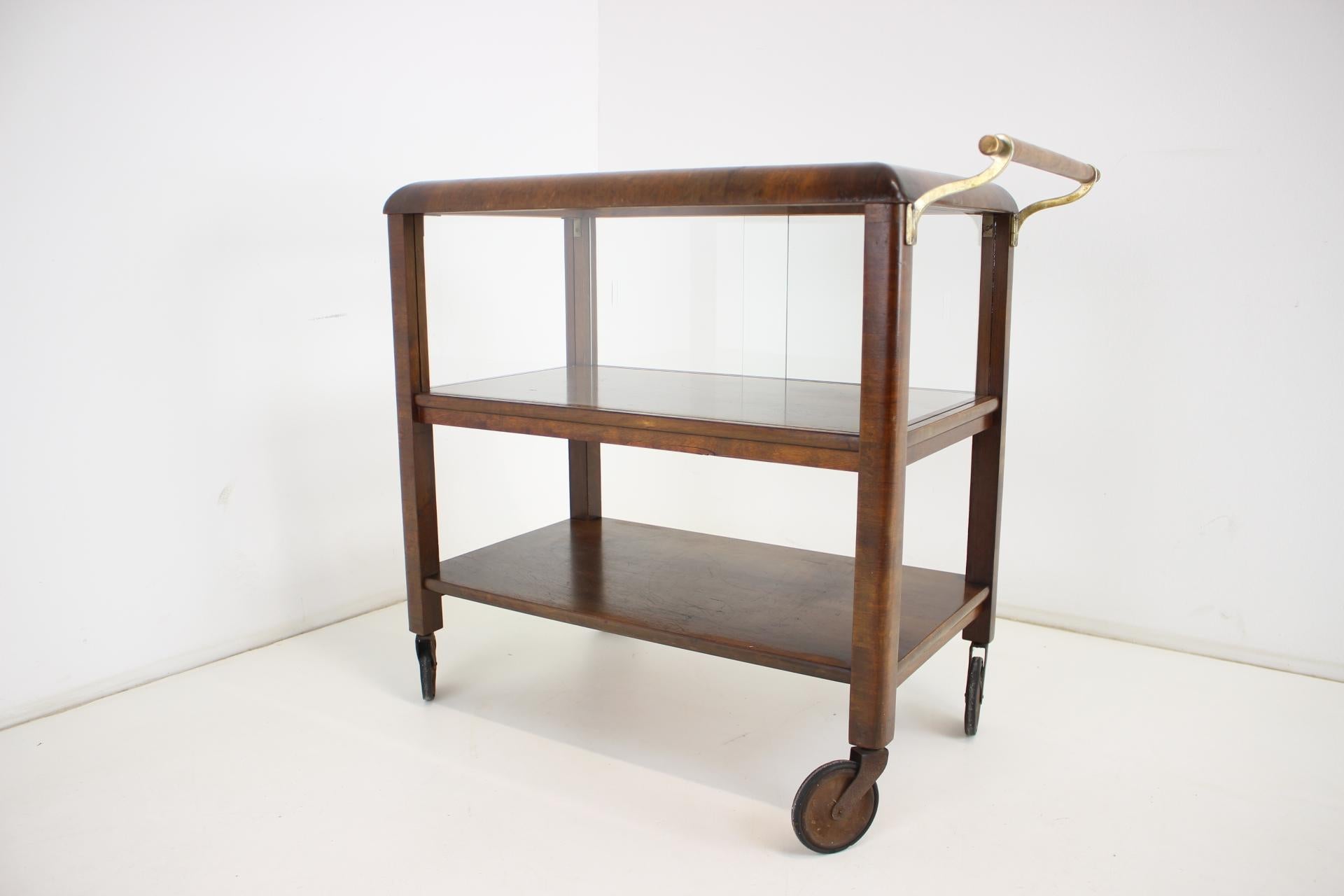 Bar/Cart de service Art déco des années 1930, Tchécoslovaquie en vente 2