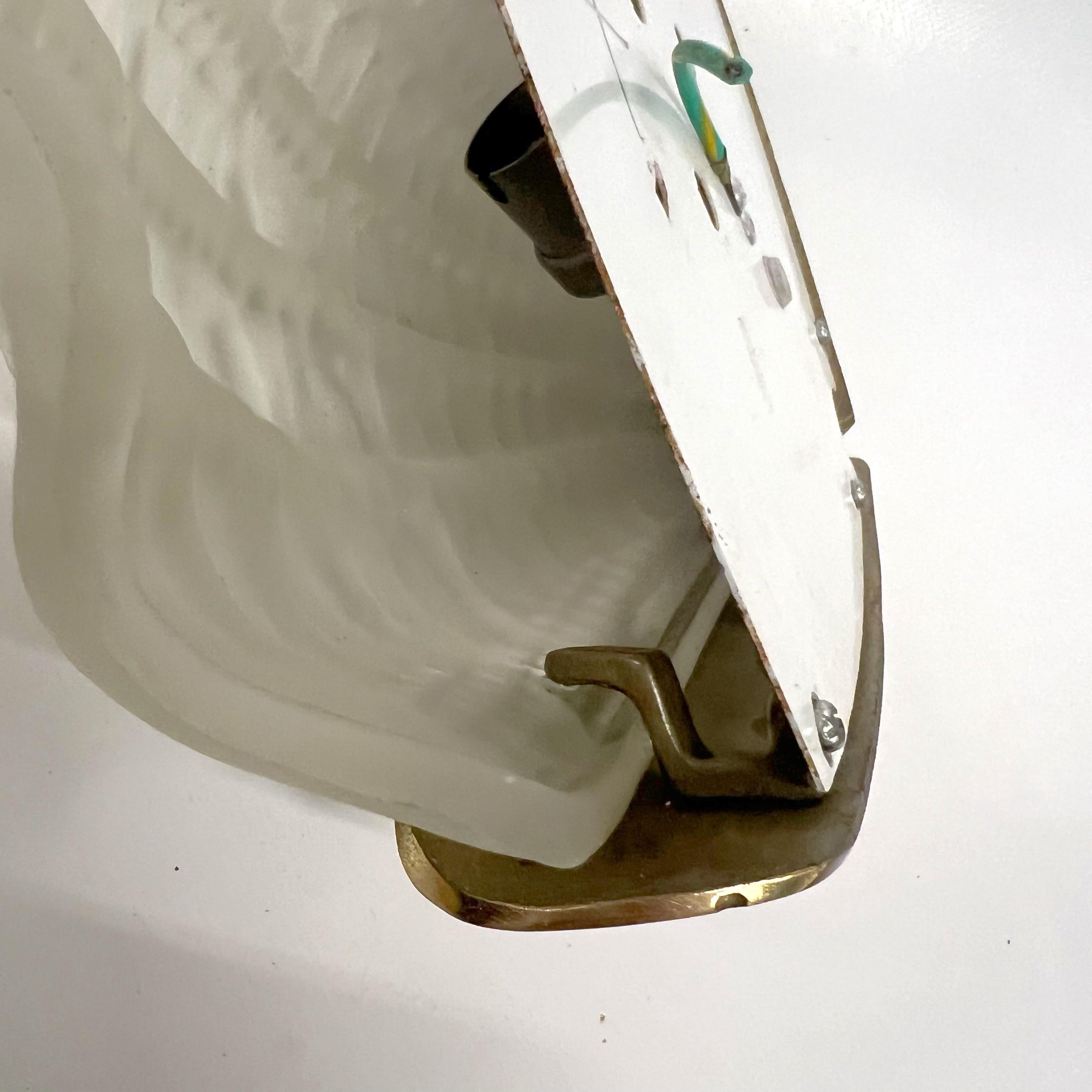 Brass 1930s Art Deco Shell Wall Light