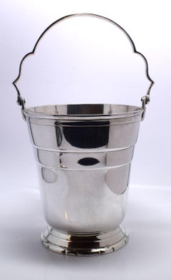 1930s Art Deco Silver Plated Ice Bucket /Wine Cooler