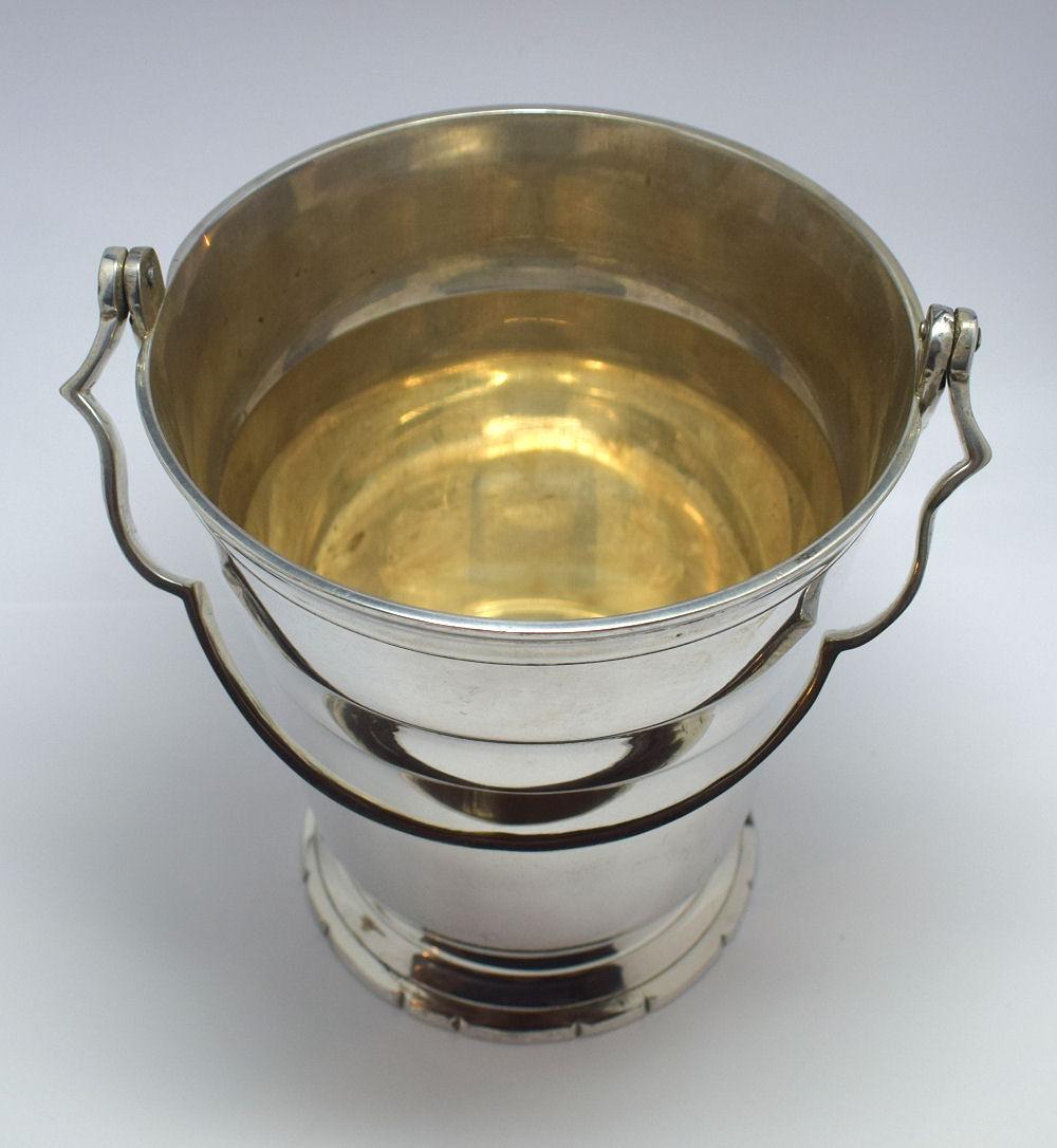 1930s Art Deco Silver Plated Ice Bucket /Wine Cooler 1