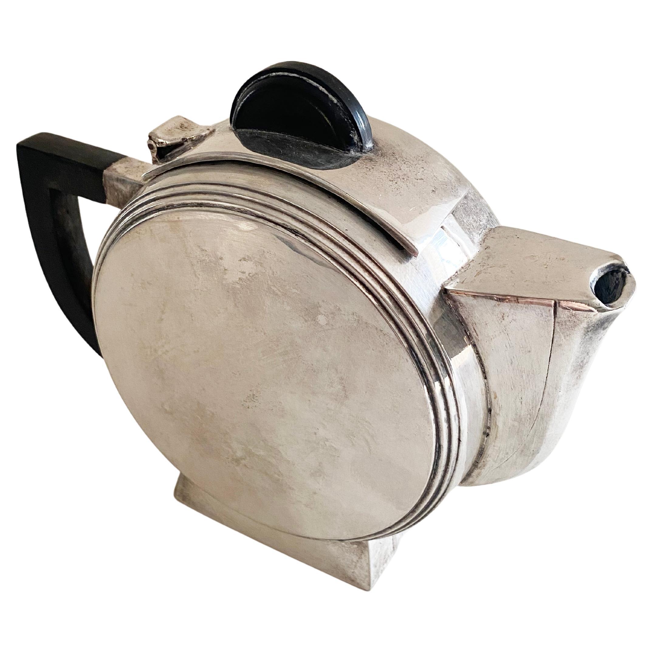1930s Art Deco Silverplated Tea Pot by HG Murphy
